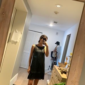 Black leather dress Liu Jo